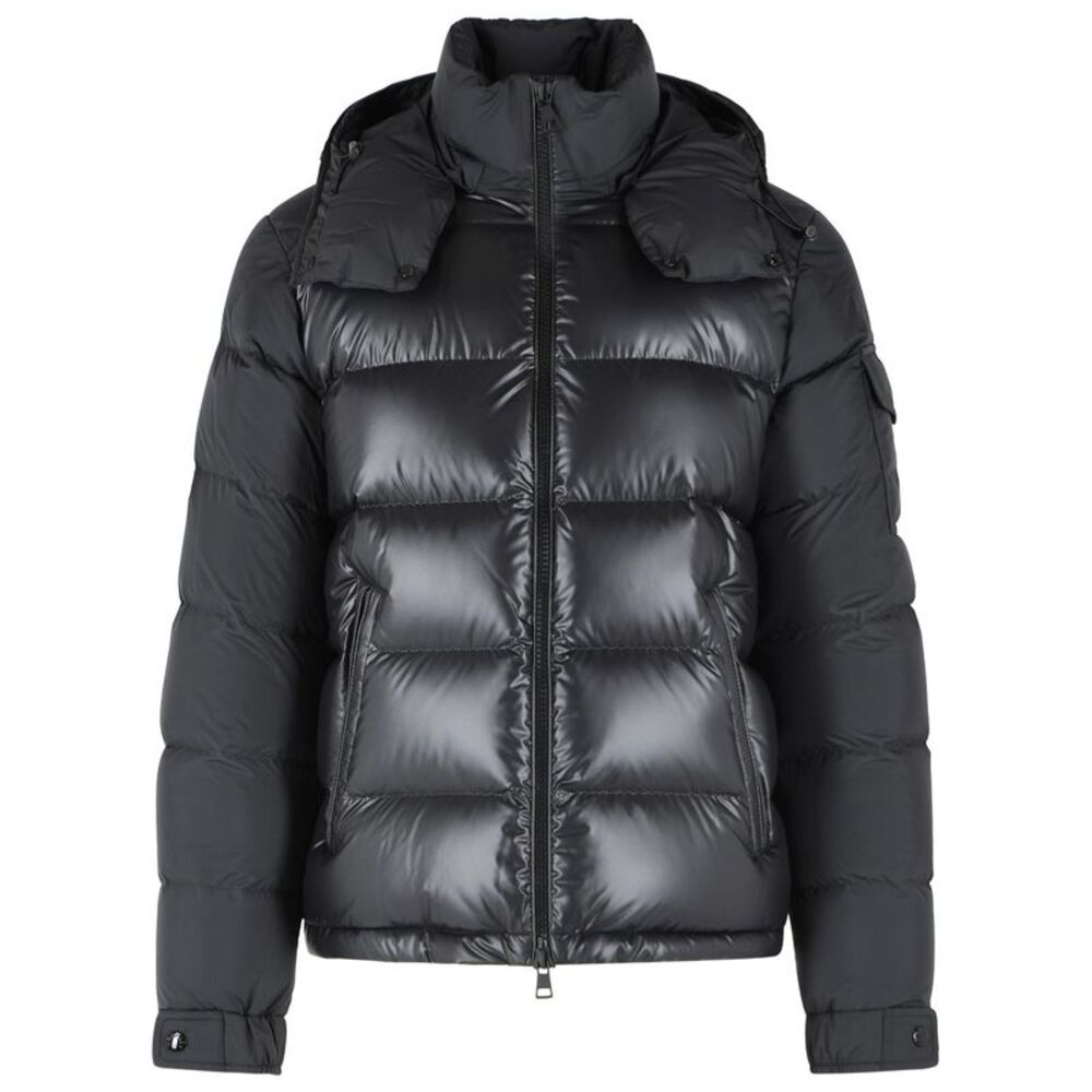 Moncler 'Maya' Black Polyester Short Down Jacket Men